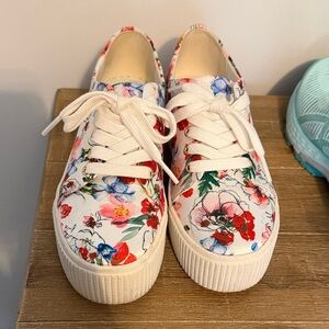 Floral Canvas Sneakers